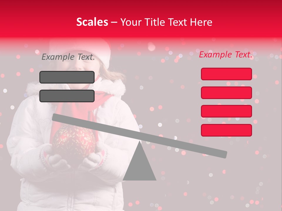 Snowflake Child Happiness PowerPoint Template