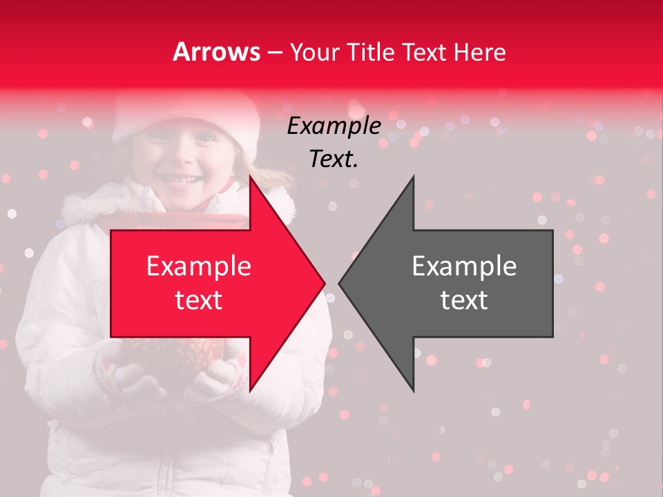 Snowflake Child Happiness PowerPoint Template