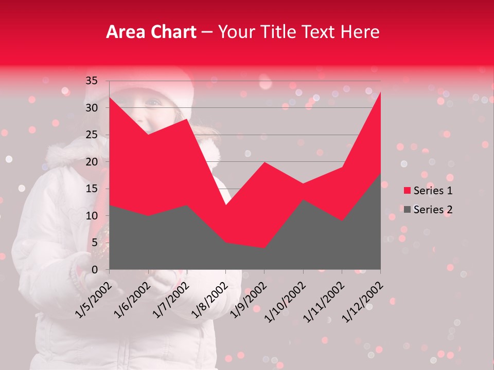 Snowflake Child Happiness PowerPoint Template