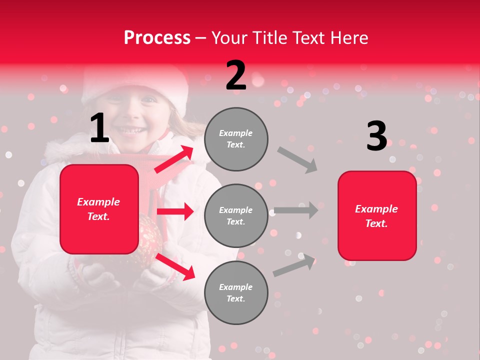 Snowflake Child Happiness PowerPoint Template