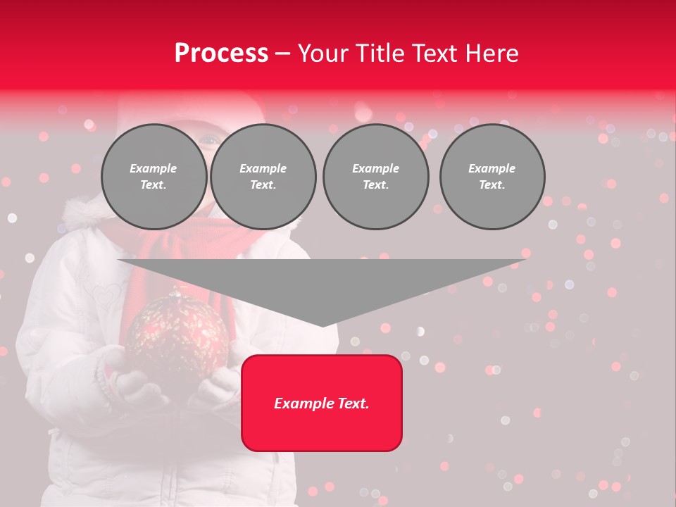 Snowflake Child Happiness PowerPoint Template