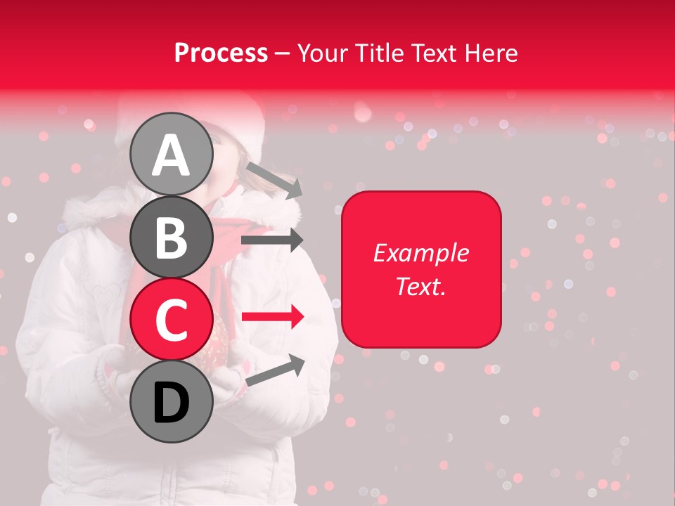 Snowflake Child Happiness PowerPoint Template