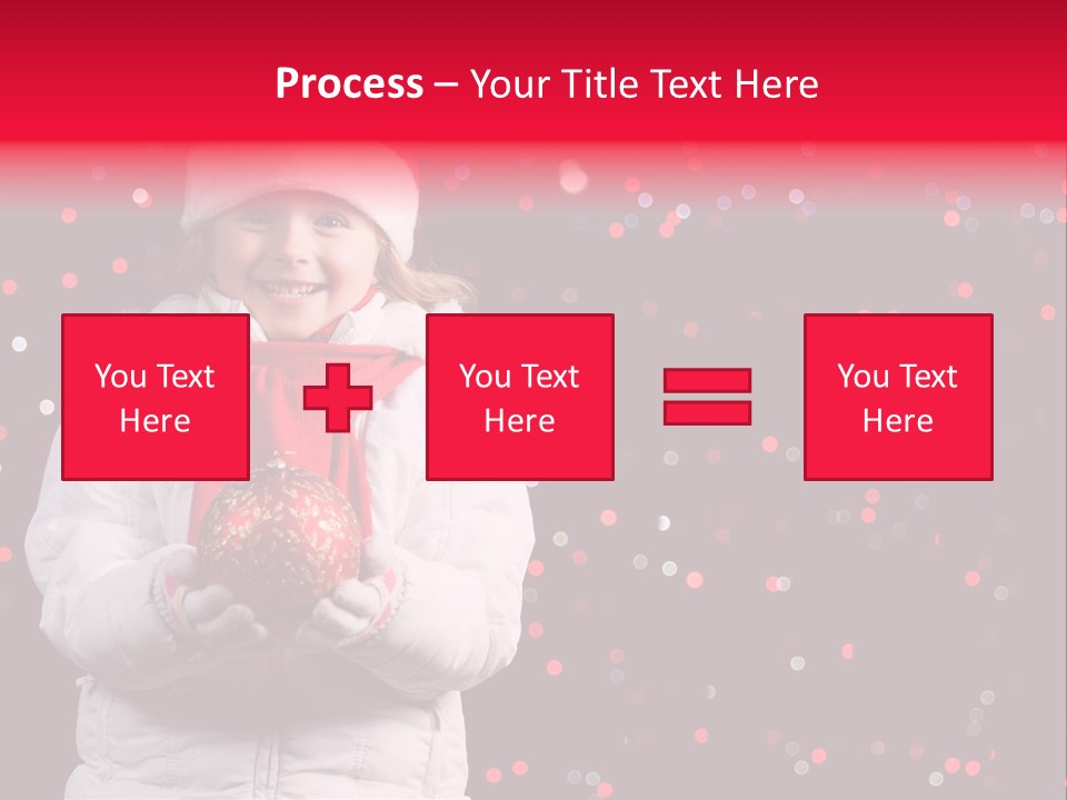 Snowflake Child Happiness PowerPoint Template