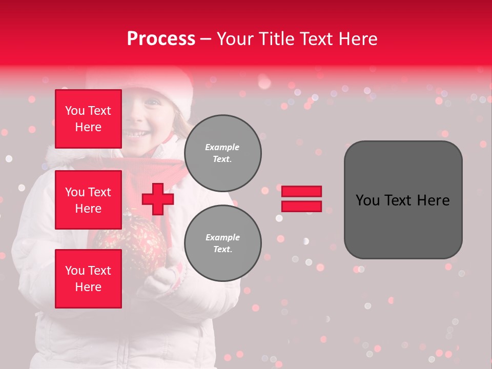 Snowflake Child Happiness PowerPoint Template