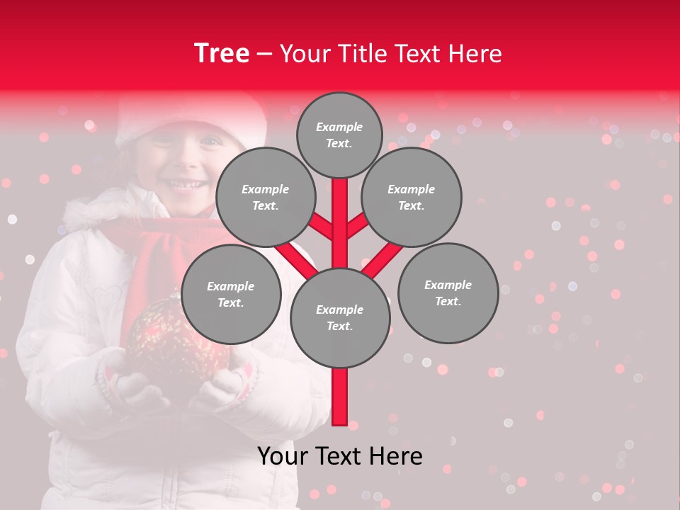 Snowflake Child Happiness PowerPoint Template