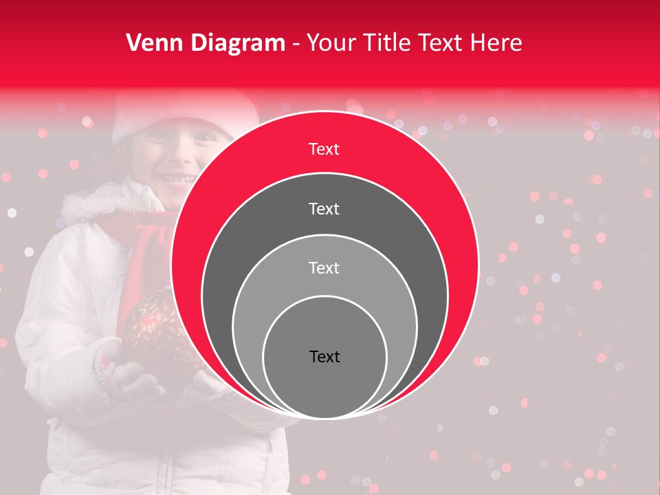 Snowflake Child Happiness PowerPoint Template