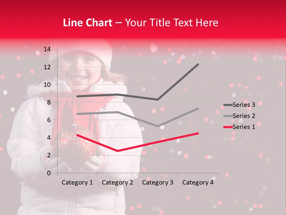 Snowflake Child Happiness PowerPoint Template