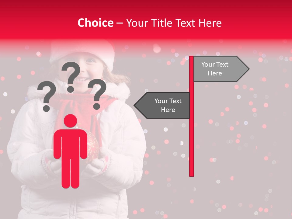 Snowflake Child Happiness PowerPoint Template