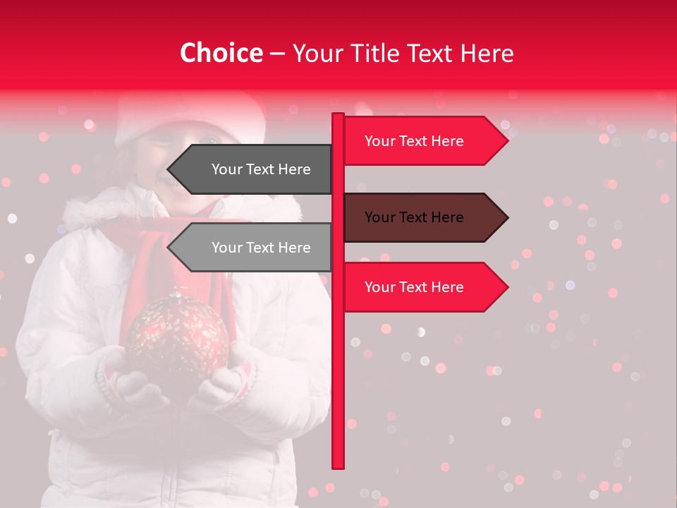 Snowflake Child Happiness PowerPoint Template