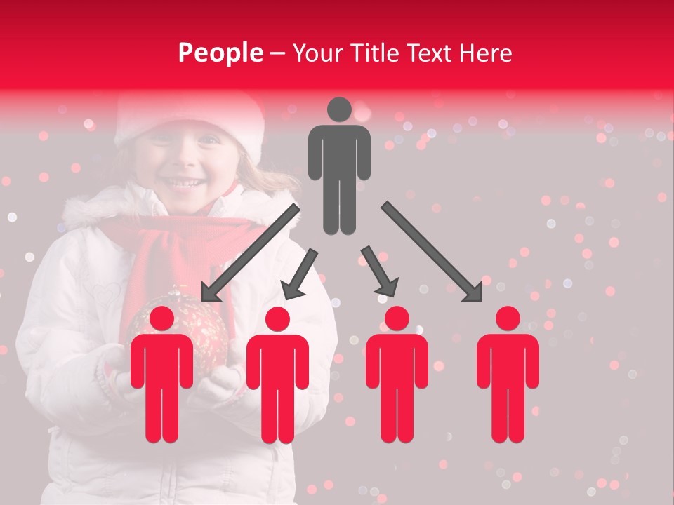 Snowflake Child Happiness PowerPoint Template