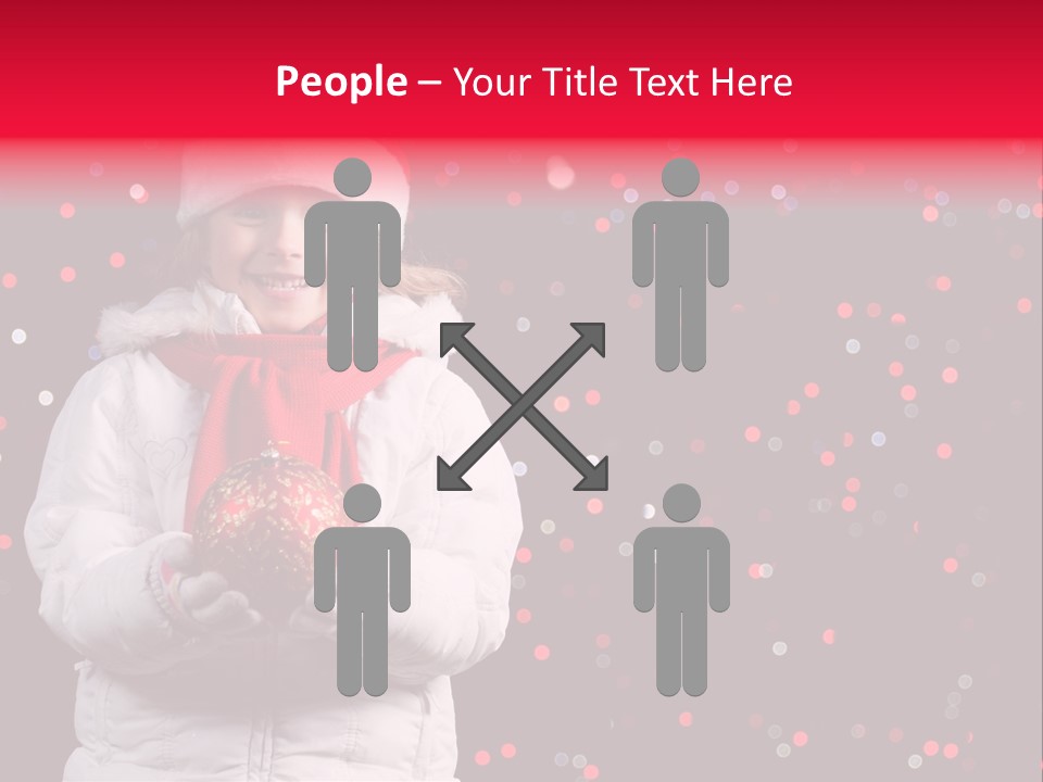 Snowflake Child Happiness PowerPoint Template