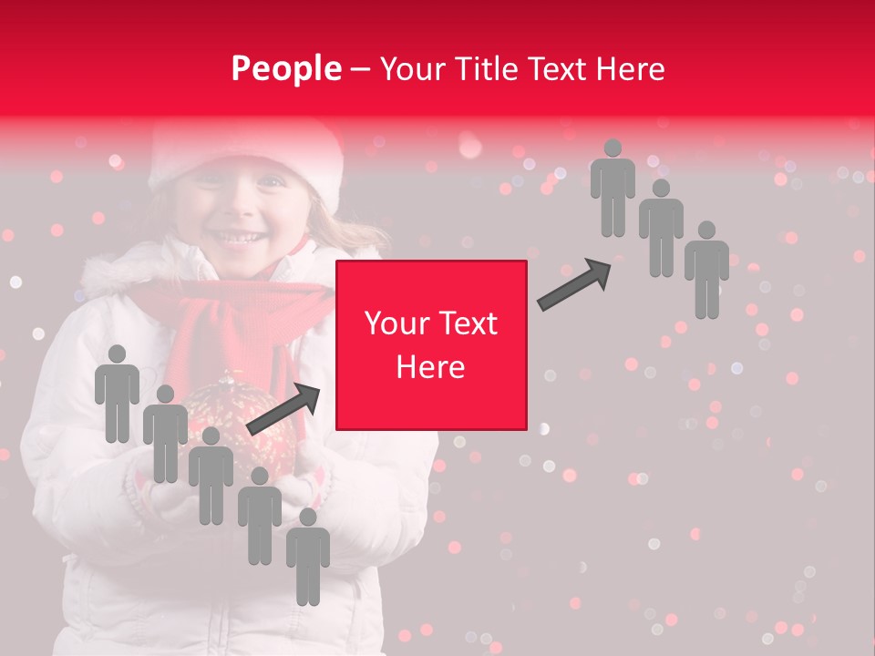 Snowflake Child Happiness PowerPoint Template