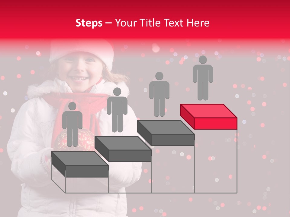 Snowflake Child Happiness PowerPoint Template