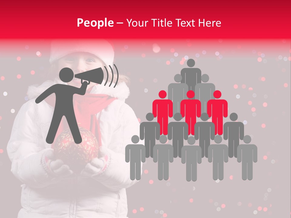 Snowflake Child Happiness PowerPoint Template