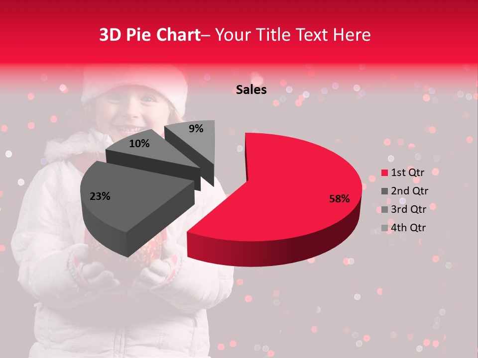 Snowflake Child Happiness PowerPoint Template