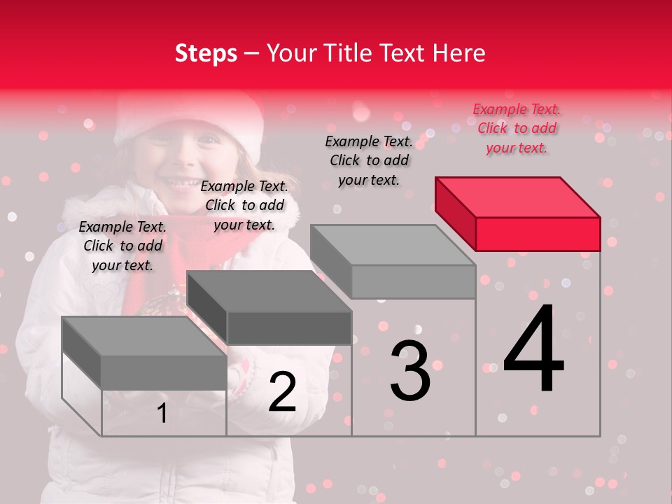 Snowflake Child Happiness PowerPoint Template