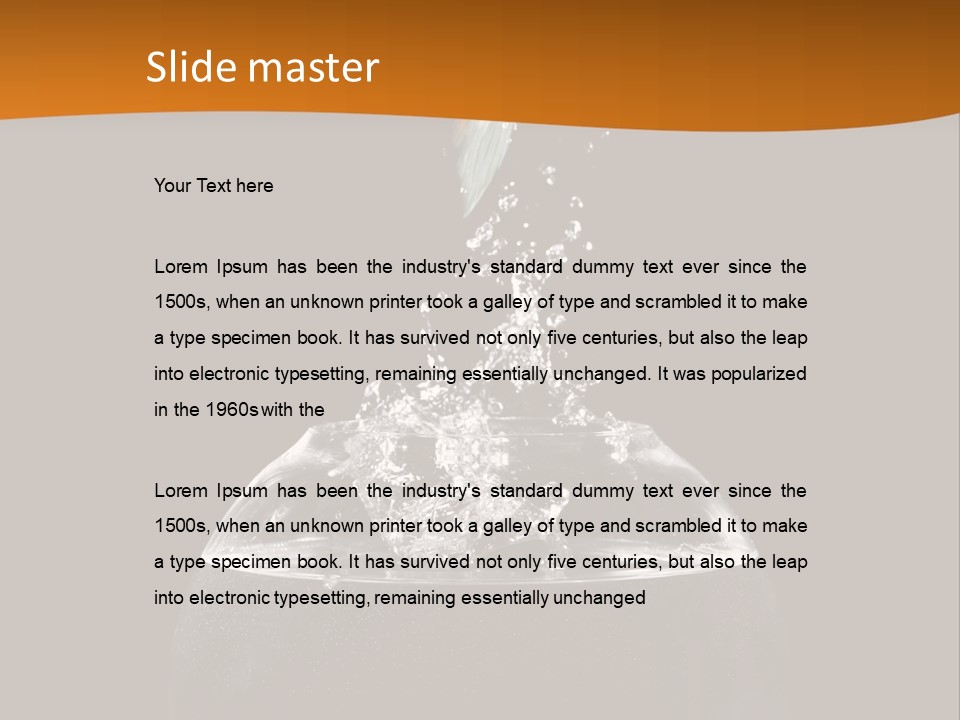 Aquarium Splashing Liquid PowerPoint Template