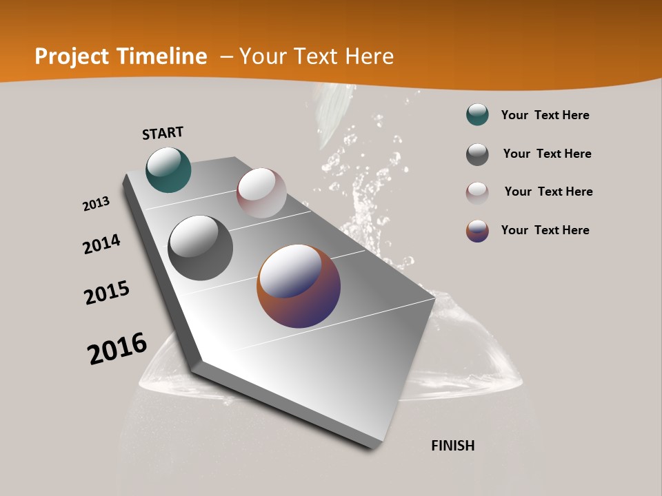 Aquarium Splashing Liquid PowerPoint Template