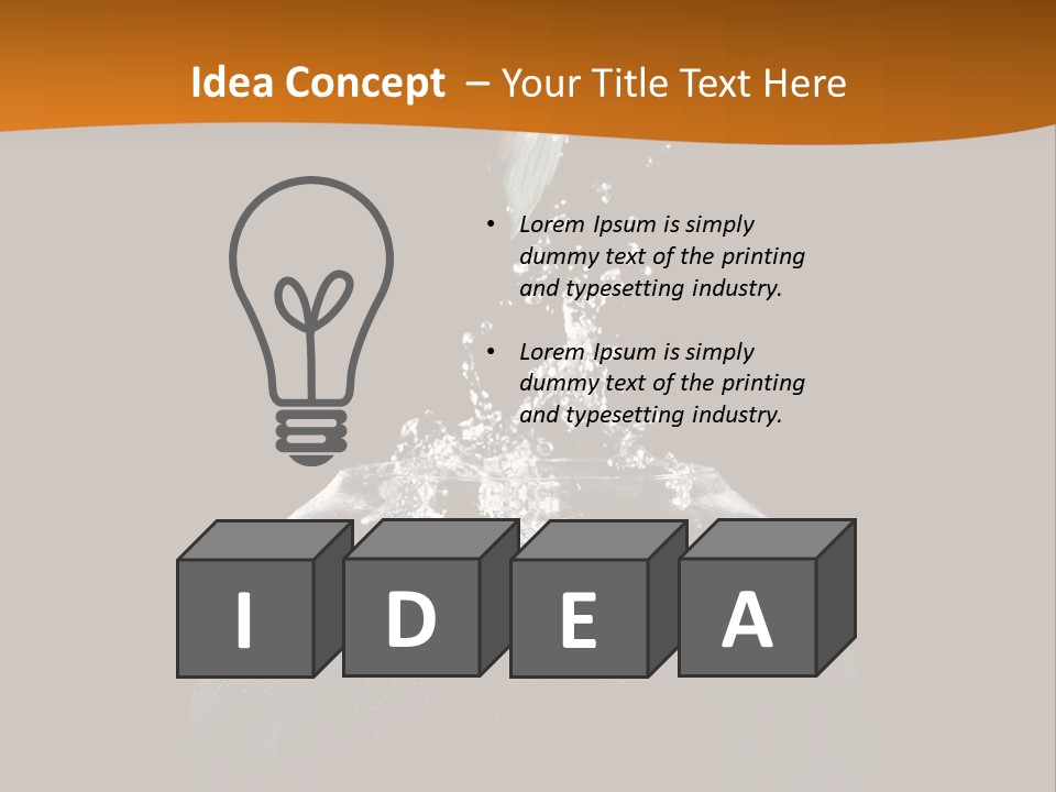 Aquarium Splashing Liquid PowerPoint Template