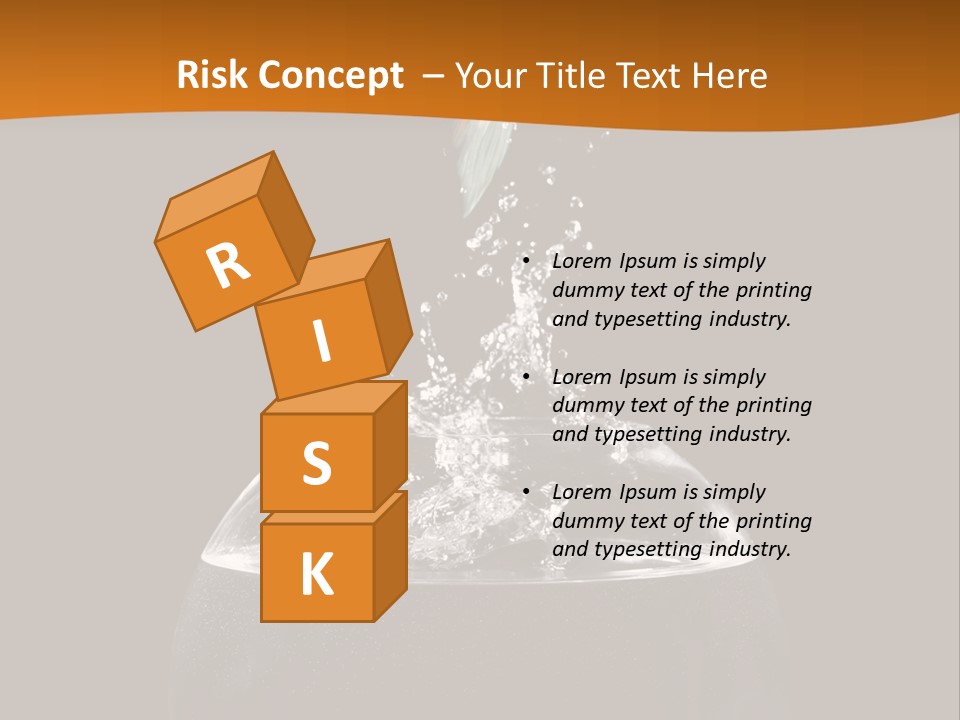 Aquarium Splashing Liquid PowerPoint Template