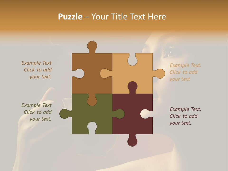 Young Coffee Satisfaction PowerPoint Template