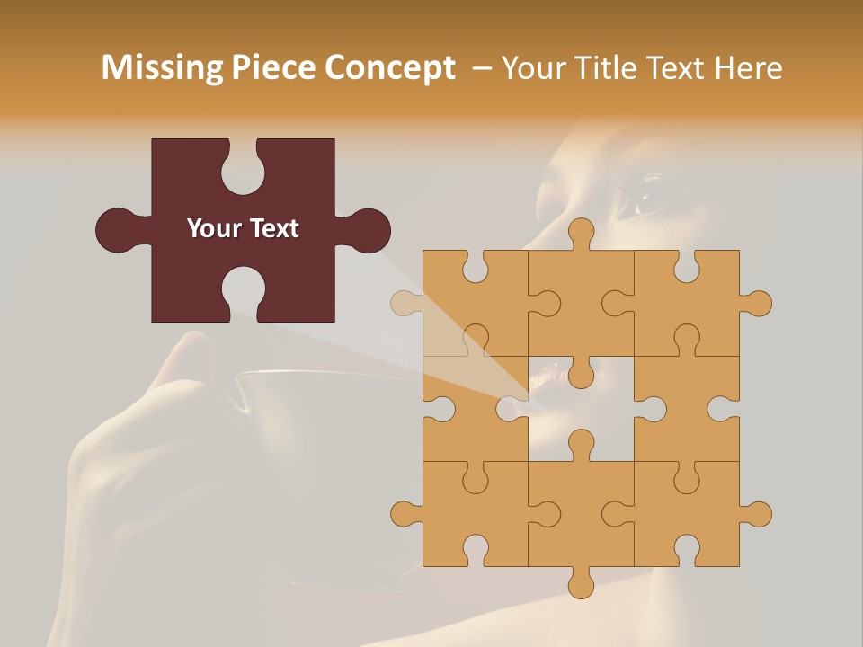 Young Coffee Satisfaction PowerPoint Template