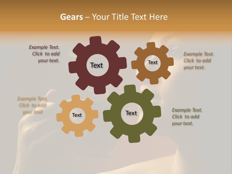 Young Coffee Satisfaction PowerPoint Template