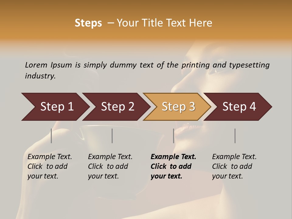 Young Coffee Satisfaction PowerPoint Template