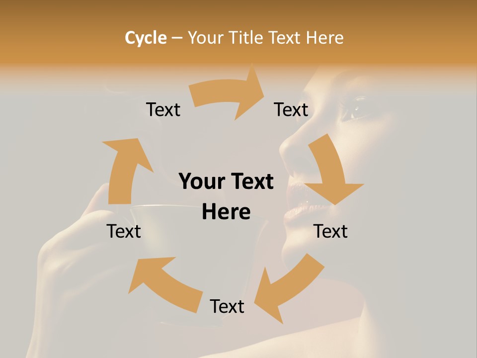 Young Coffee Satisfaction PowerPoint Template