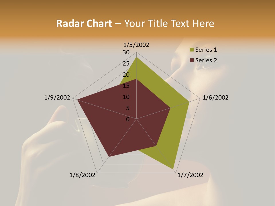 Young Coffee Satisfaction PowerPoint Template