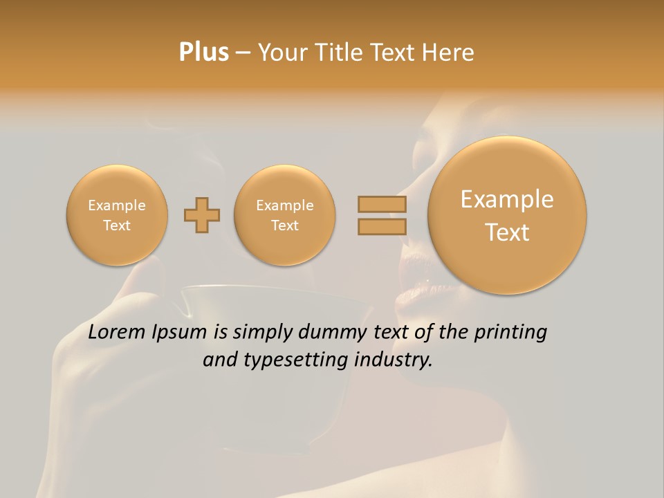 Young Coffee Satisfaction PowerPoint Template