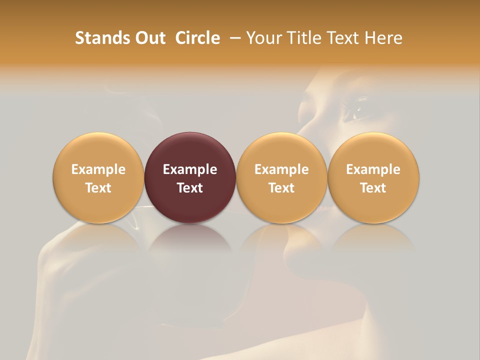 Young Coffee Satisfaction PowerPoint Template