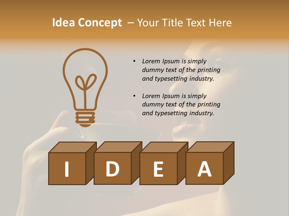 Young Coffee Satisfaction PowerPoint Template