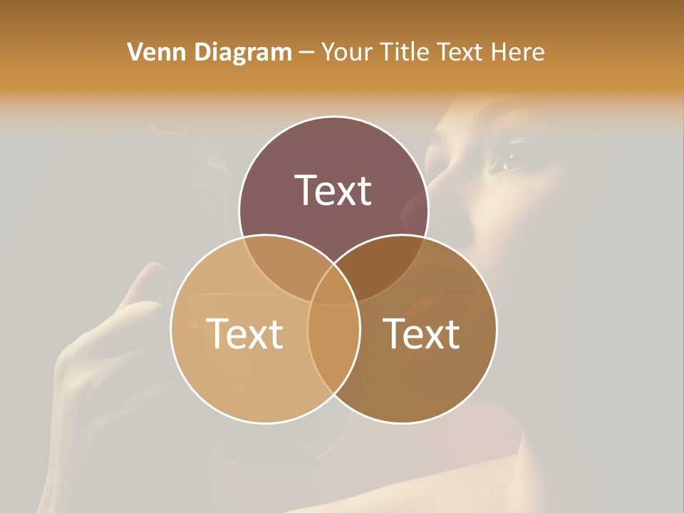 Young Coffee Satisfaction PowerPoint Template