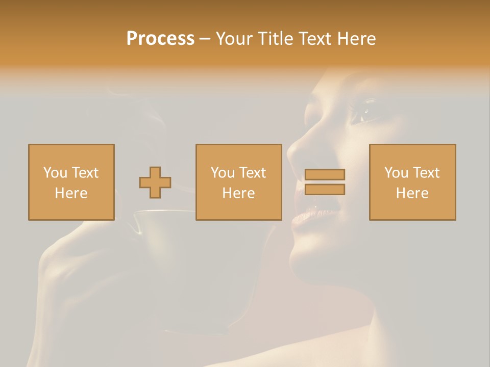 Young Coffee Satisfaction PowerPoint Template