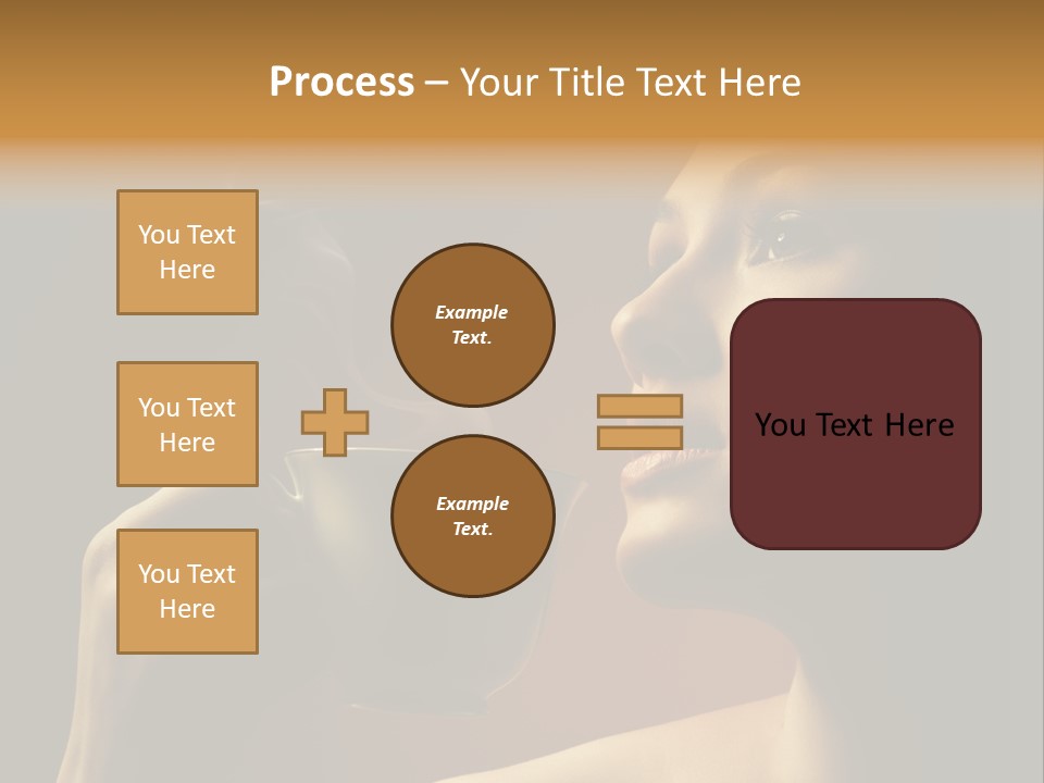 Young Coffee Satisfaction PowerPoint Template