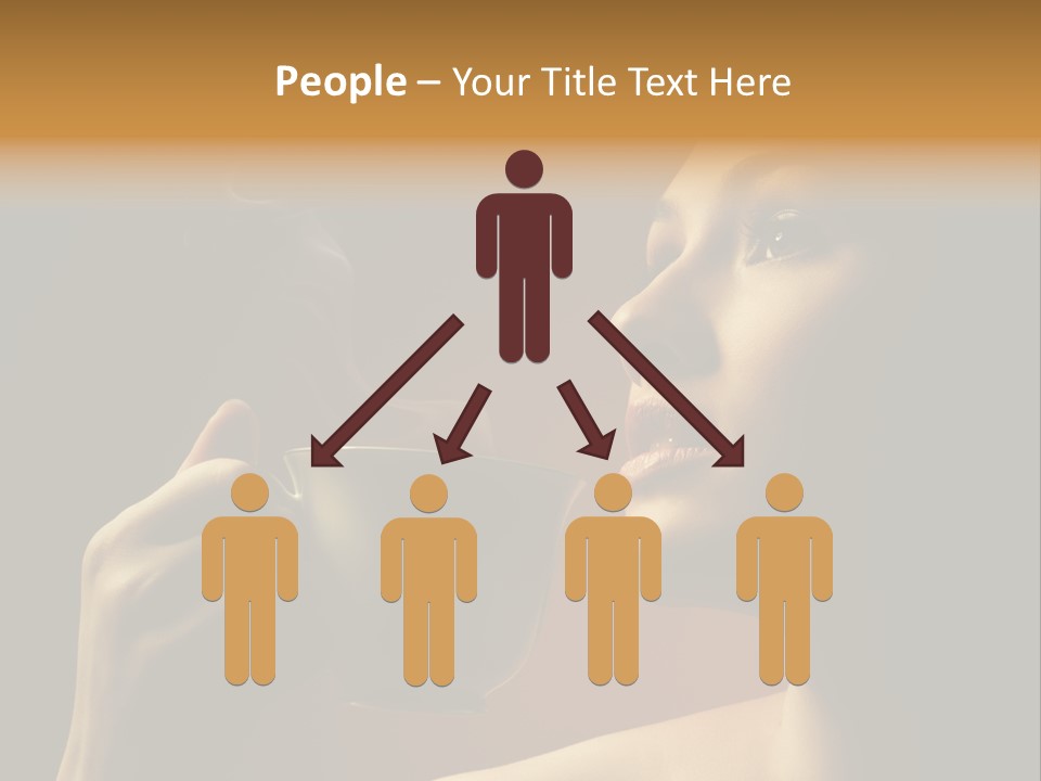 Young Coffee Satisfaction PowerPoint Template