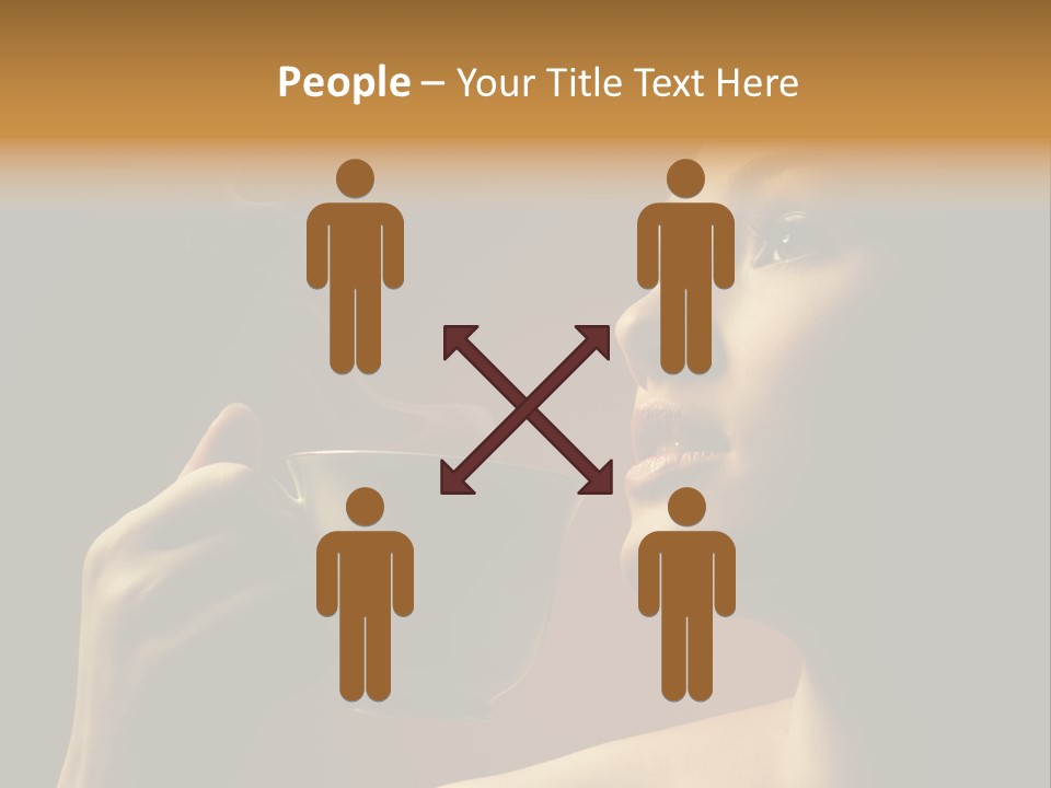 Young Coffee Satisfaction PowerPoint Template