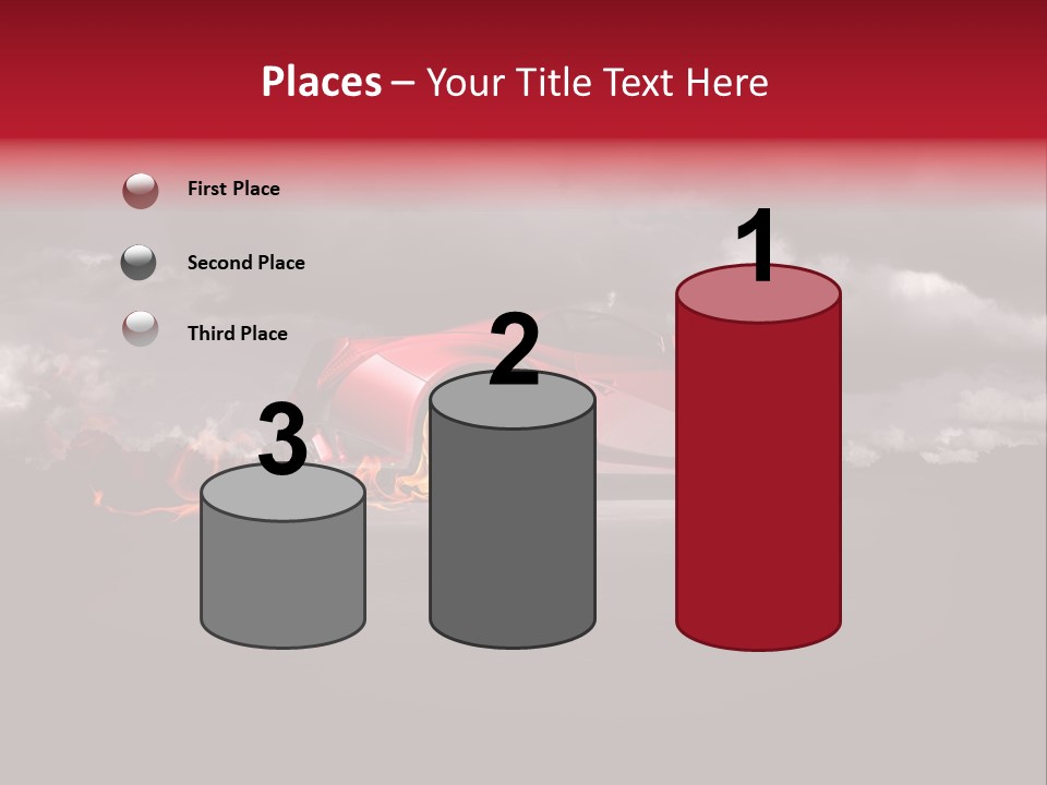 Cloud Sky Car PowerPoint Template