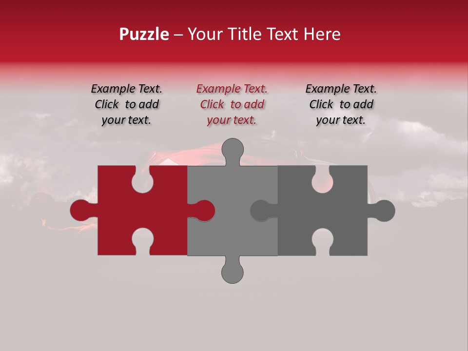 Cloud Sky Car PowerPoint Template