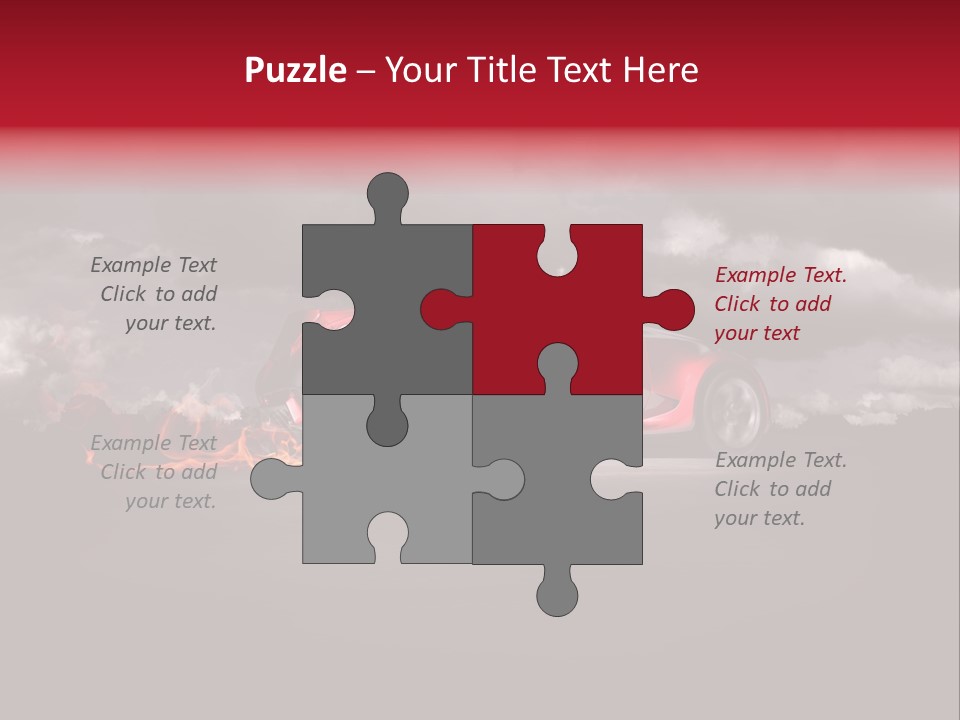 Cloud Sky Car PowerPoint Template