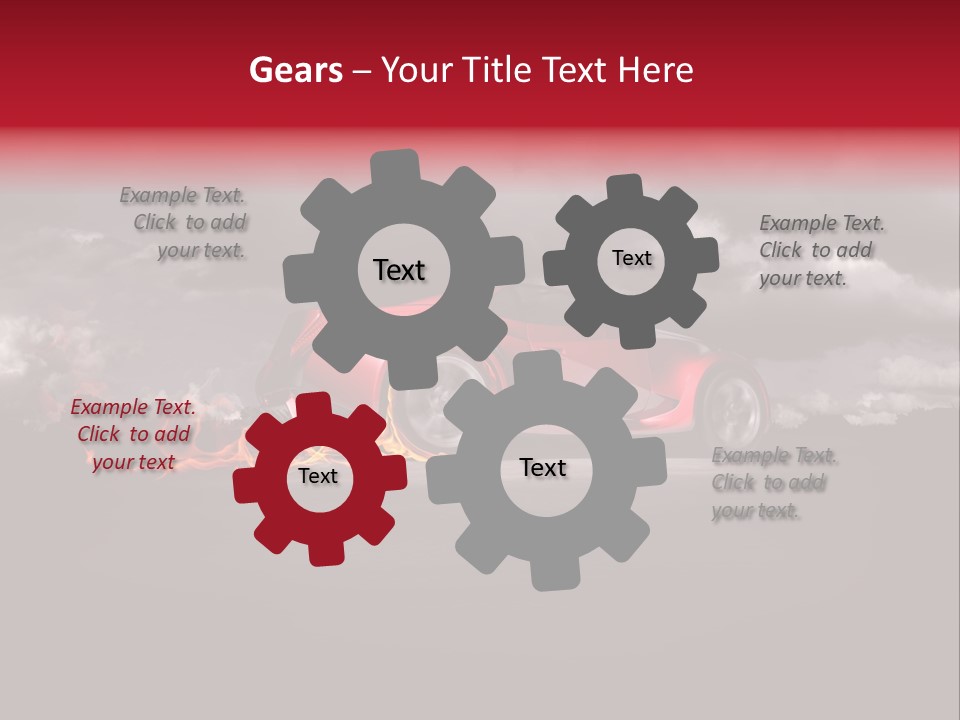 Cloud Sky Car PowerPoint Template