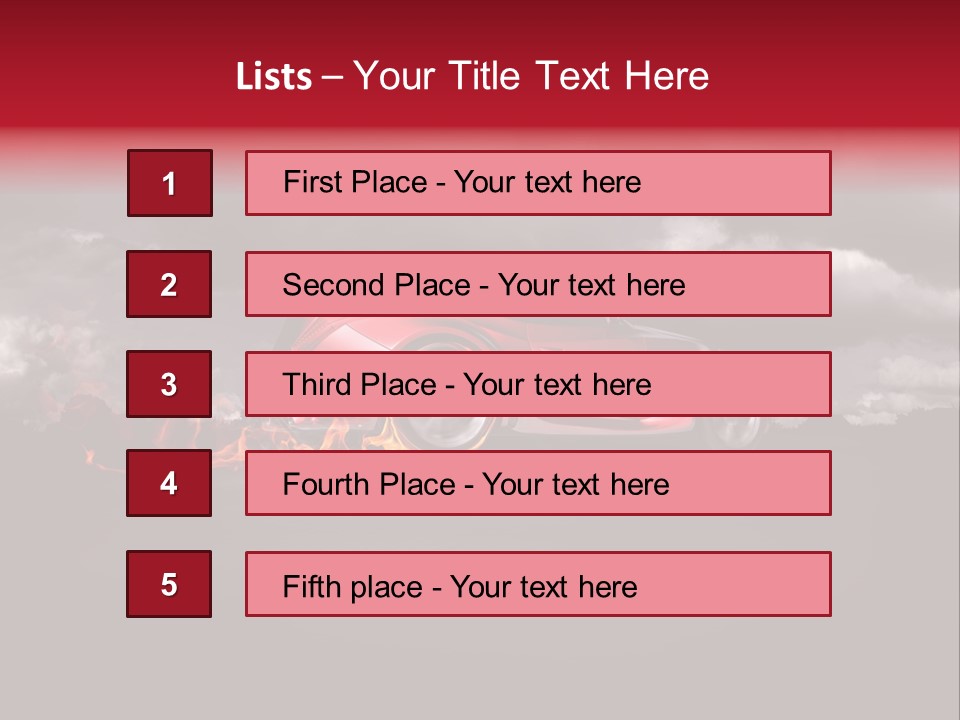 Cloud Sky Car PowerPoint Template