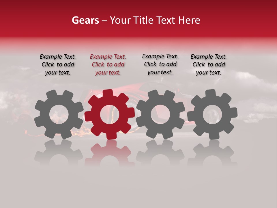 Cloud Sky Car PowerPoint Template