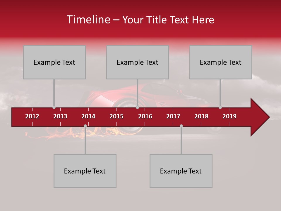 Cloud Sky Car PowerPoint Template