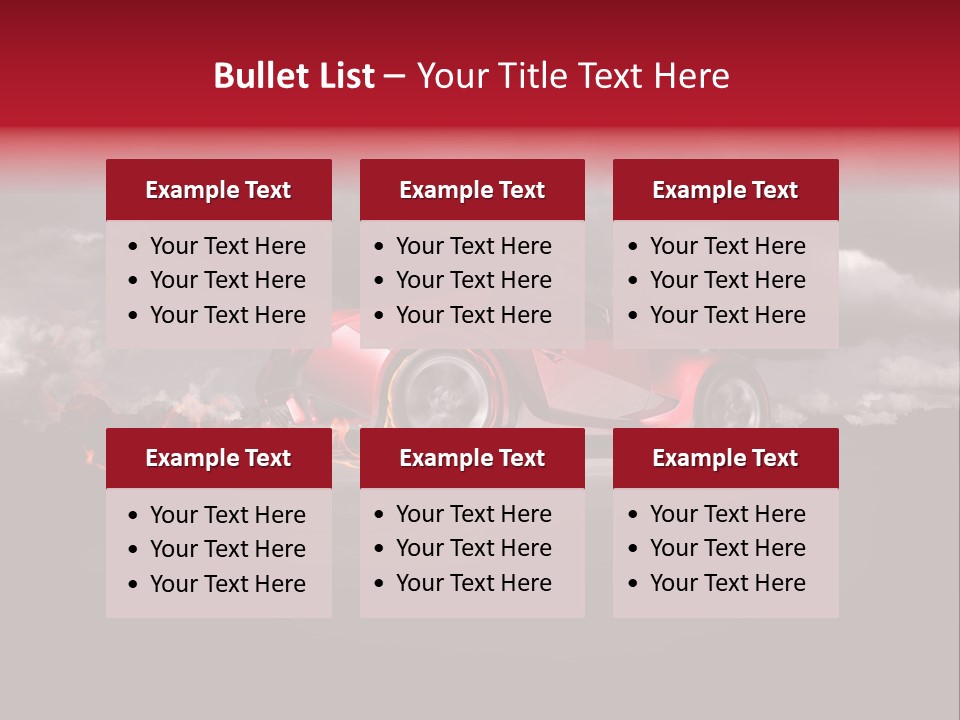 Cloud Sky Car PowerPoint Template