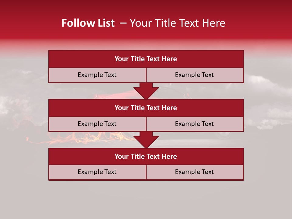 Cloud Sky Car PowerPoint Template