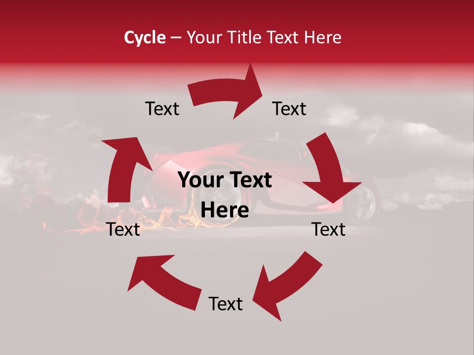 Cloud Sky Car PowerPoint Template