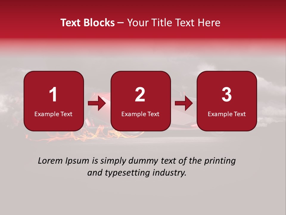Cloud Sky Car PowerPoint Template