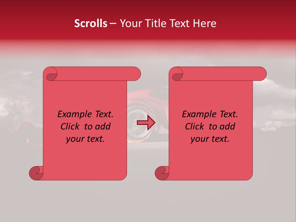 Cloud Sky Car PowerPoint Template